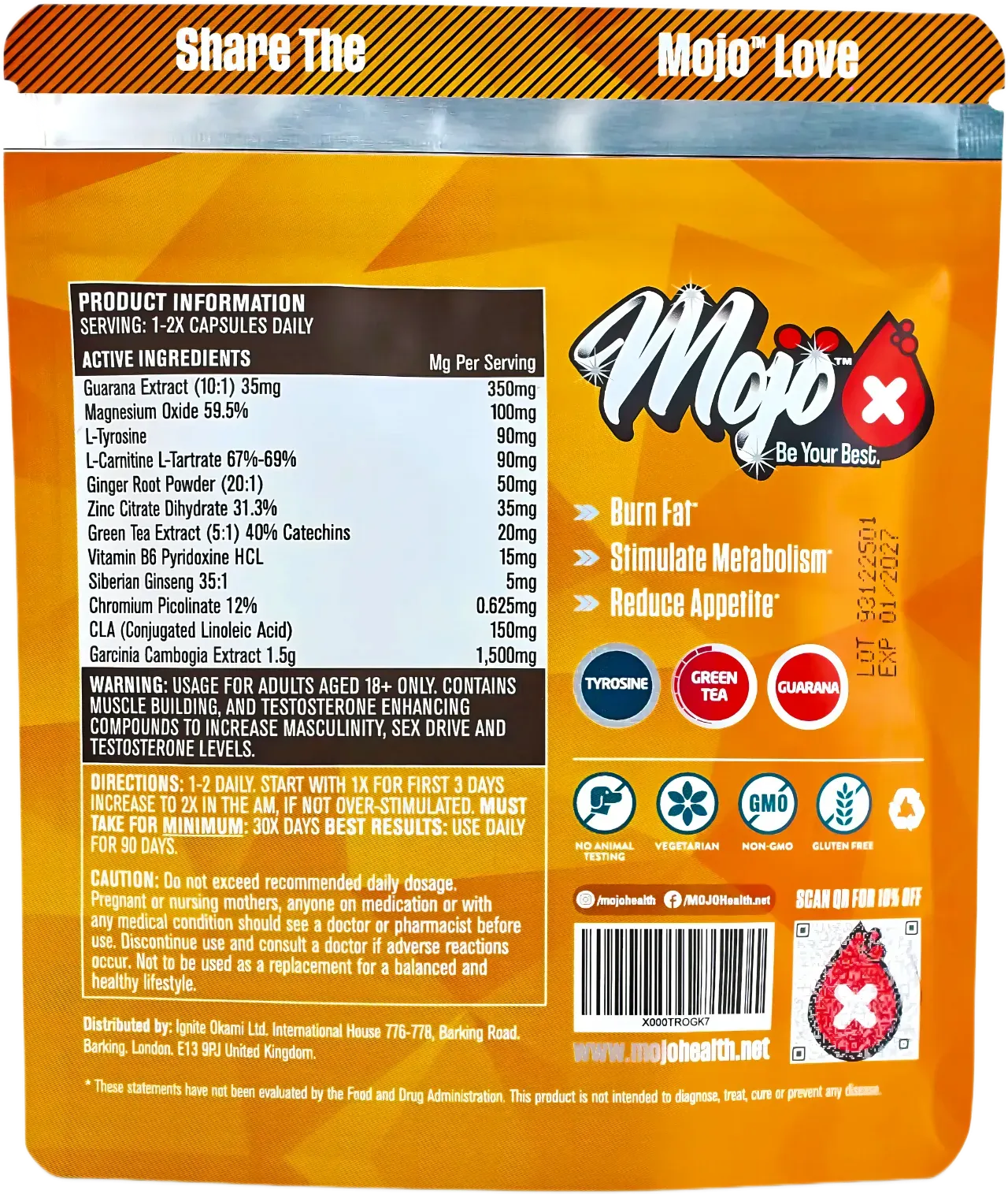 Mojo Burn L Carnitine Fat Burner