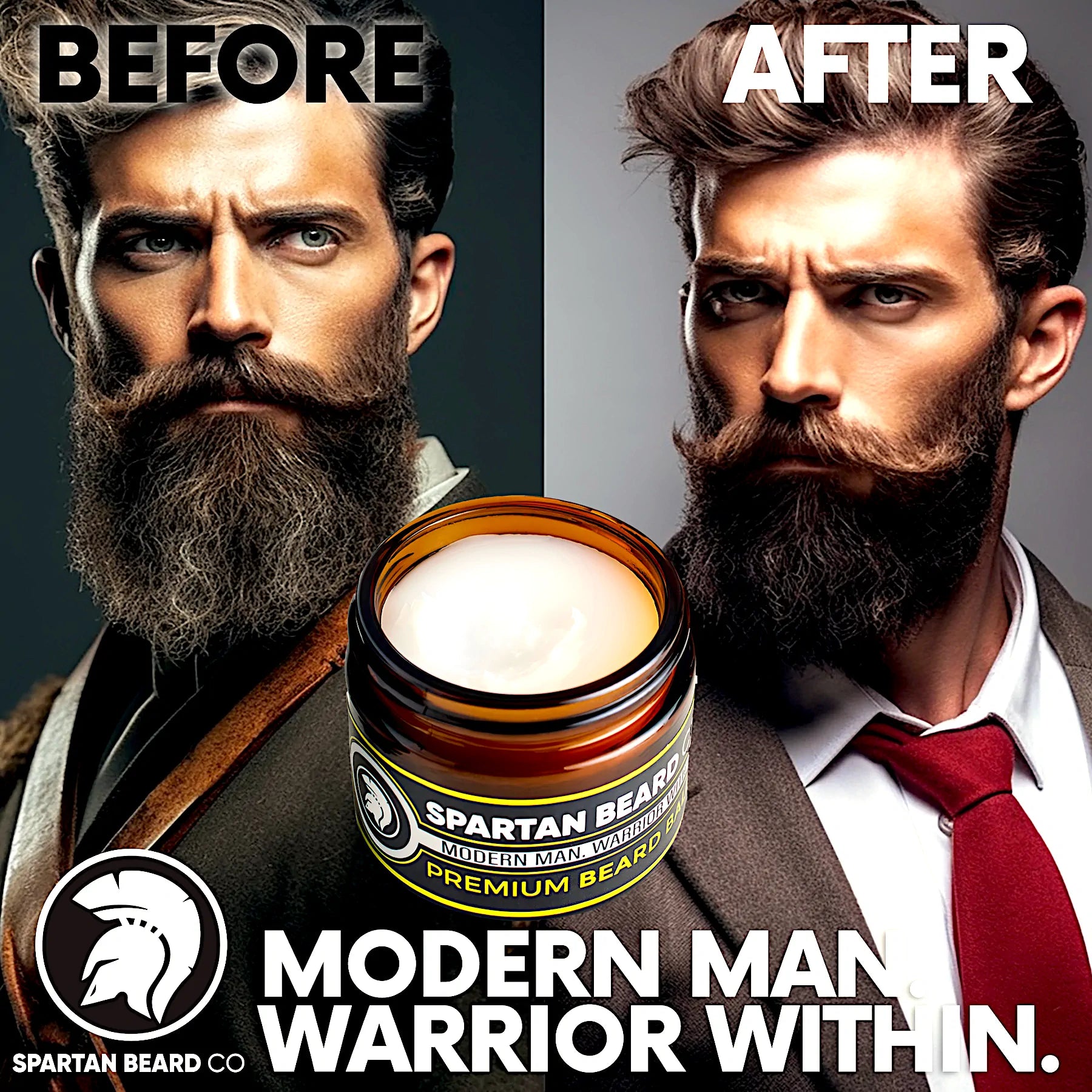 Beard Balm Channel Bleu Scented Spartan Beard Co 4