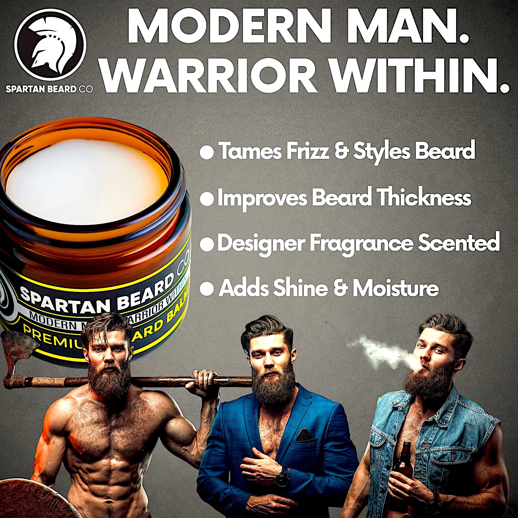 Beard Balm Channel Bleu Scented Spartan Beard Co 7