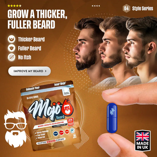 Mojo Beard Growth Supplements To Grow A Beard Facial Hair Accelerate Biotin Turkesterone Best Uk Capsules 5