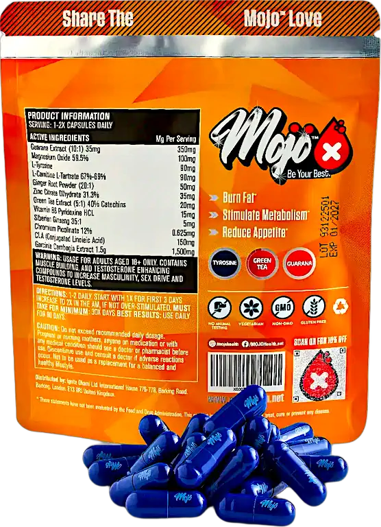 Mojo Burn L Carnitine Thermogenic Fat Burner Weight Loss Supplement