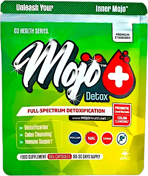 Mojo Detox Caspules Acidophilus Probiotic Prebiotic Senna Gut Health Colon Parasite Cleanse Gut Flora Constipation Best Uk Alcohol Drug Detoxification Gallbladder Bloat Supplement 0
