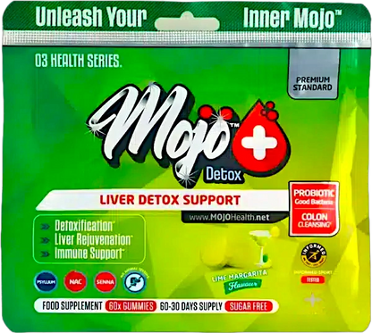 Mojo Detox Gummies Acidophilus Probiotic Prebiotic Senna Gut Health Colon Parasite Cleanse Gut Flora Constipation Best Uk Alcohol Drug Detoxification Gallbladder Bloat Supplement