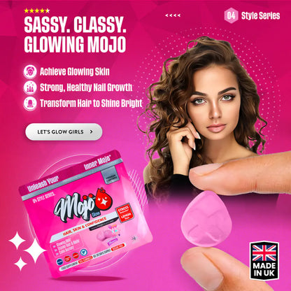 Mojo Glow Gummies Beauty Supplement Collegan Peptides St Johns Wort Selenium Biotin B7 Selenium L Theanine Lamon Balm Melissa Lavender Ashwagandha 5