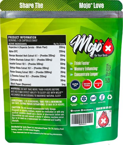 Mojo Kickstart Nootropic Alpha Gpc Huperzine A