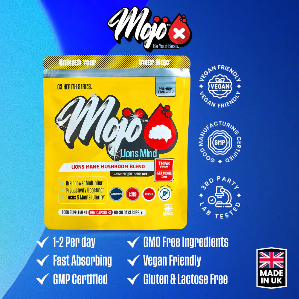 Mojo Lions Mind Lions Mane Reishi Cordyceps Mushroom Nootropic Neurotropics Alpha Brain Genius Capsules Supplements 2