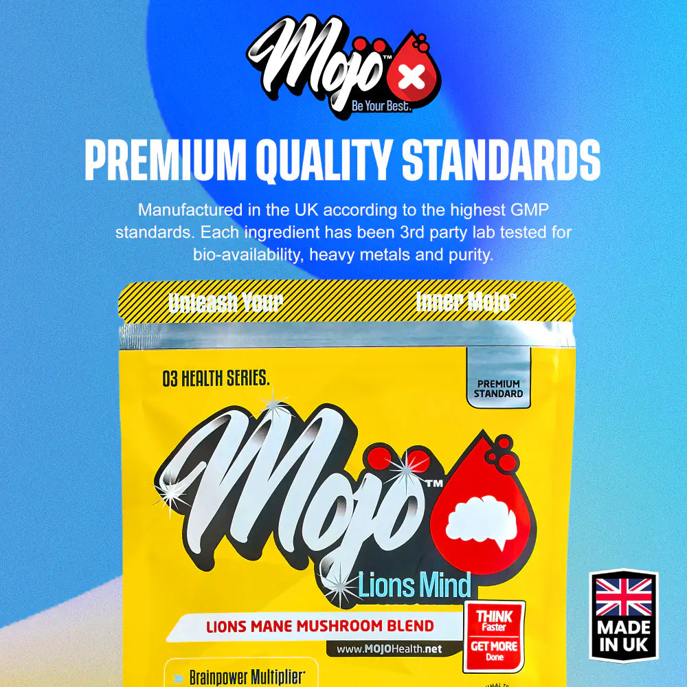 Mojo Lions Mind Lions Mane Reishi Cordyceps Mushroom Nootropic Neurotropics Alpha Brain Genius Capsules Supplements 3