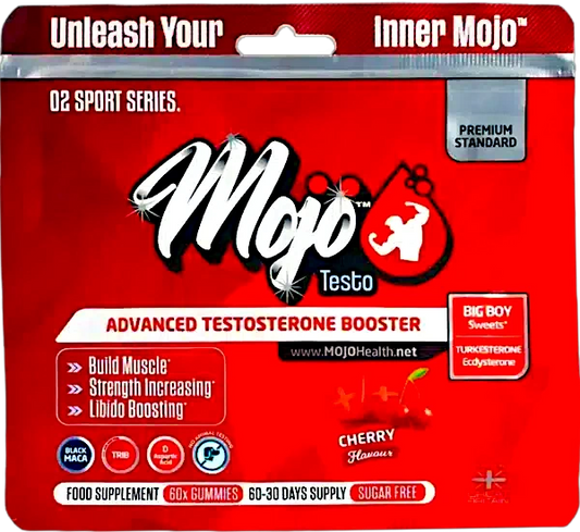 Mojo Testo Gummies Turkesterone Ecdysterone Testosterone Booster For Men Muscle Growth Libido Best Uk Longjack Ashwagandha Black Maca Tribulus Terrestris D Aspartic Acid Supplement