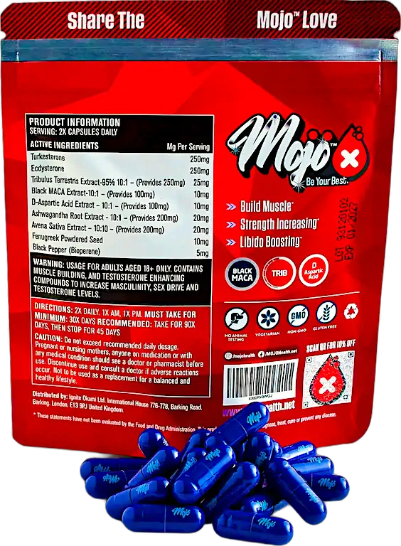 Mojo Testo Turkesterone Ecdysterone Testosterone Booster Supplement